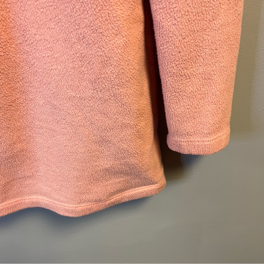 Dudley Stephens Fleece Light Pink Cobble Hill Turtleneck Terry Fleece Sz M EUC - Picture 7 of 15